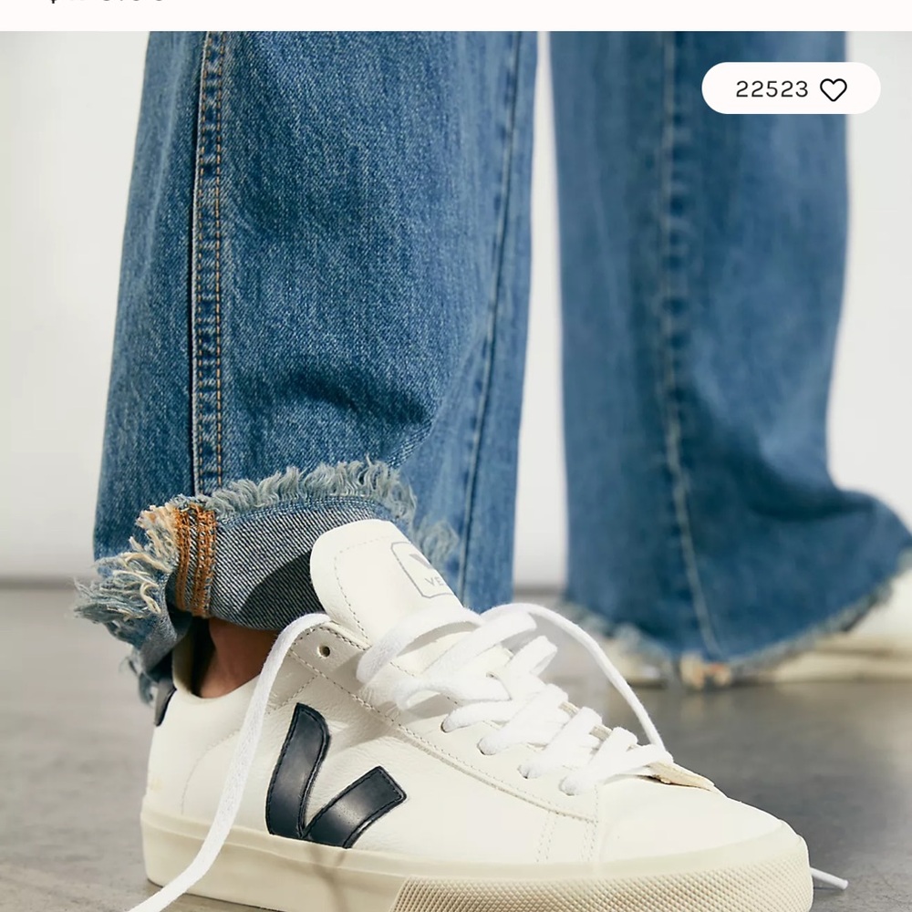 Veja Women's White and Black Sneakers